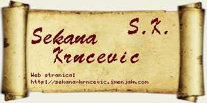 Sekana Krnčević vizit kartica